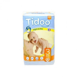 LIQUIDATIONS - couches Night and Day Midi T3 (4-9kg) Tidoo 56pcs