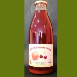 Jus de pommes et CERISES - Bouteilles de verre - 1L