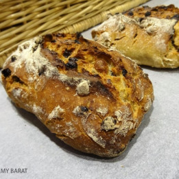 Pain noisette raisin - TRANCHÉ - 350g