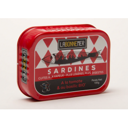 Sardines à la tomate et au basilic - 135g