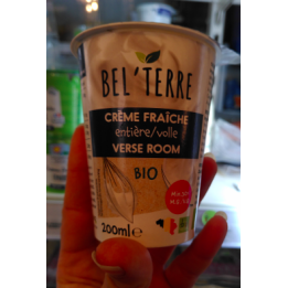 Crème fraiche liquide - 20cl - bio - Bel'Terre