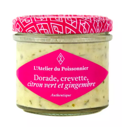 Tartinable de Dorade sébaste crevette, citron vert et gingembre - 90g